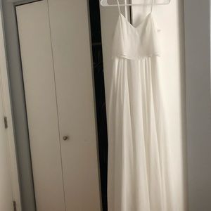 White maxi dress or casual wedding dress